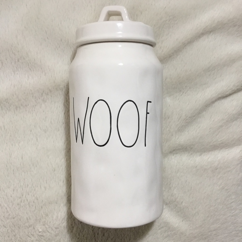 Rare Rae Dunn M Stamped OG 2016 WOOF canister NWT